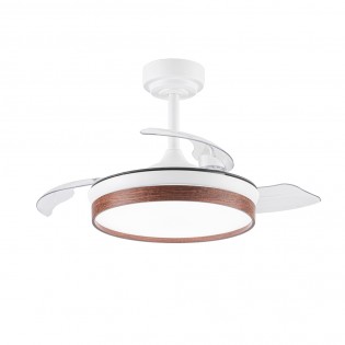 Ventilateur pales rabattables LED Tamero Cerise CCT Dim (46W)