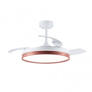 Ventilateur pales rabattables LED Tamero Cerise CCT Dim (72W)