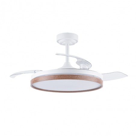 Ventilateur pales rabattables LED Tamero Cerise CCT Dim (72W)