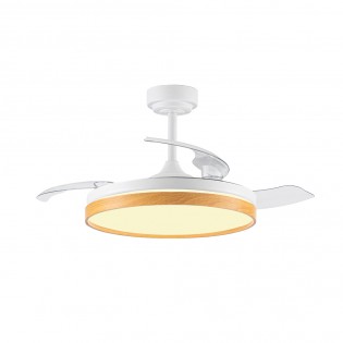 Ventilateur pales rabattables LED Tamero Hêtre CCT Dim (72W)