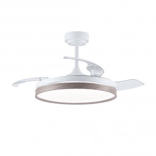 Ventilateur pales rabattables LED Tamero Cendre CCT Dim (72W)