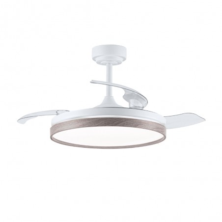 Ventilateur pales rabattables LED Tamero Cendre CCT Dim (72W)