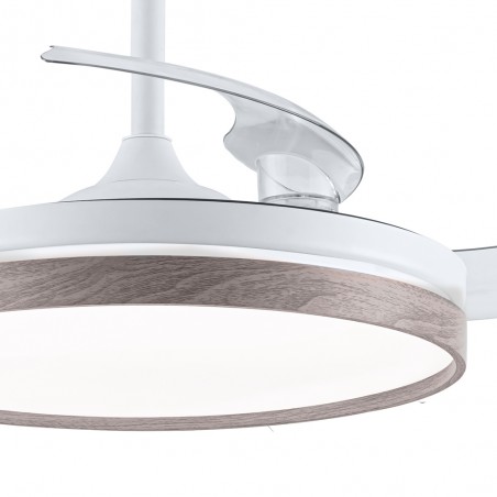 Ventilateur pales rabattables LED Tamero Cendre CCT Dim (72W)