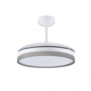 Ventilateur pales rabattables LED Tamero Cendre CCT Dim (72W)