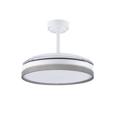 Ventilateur pales rabattables LED Tamero Cendre CCT Dim (72W)