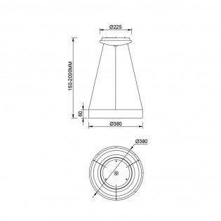 Lámpara colgante LED Niseko II Dim (30W)
