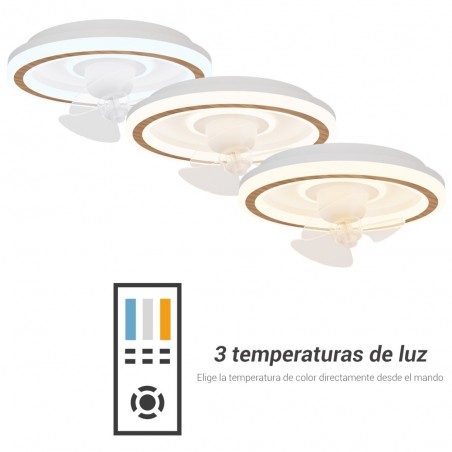 Ventilateur de plafond LED Alan Move CCT Dim (38W)