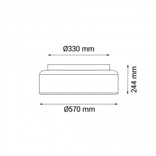Ventilateur de plafond LED Daya CCT Dim (32W)