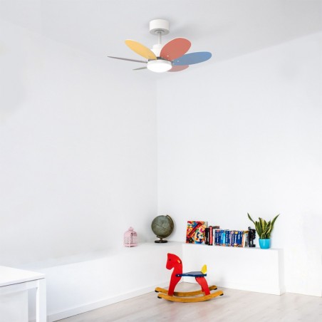 Ventilateur de plafond LED Rainbow S Multicolor CCT Dim (18W)