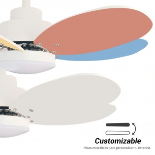 Ventilateur de plafond LED Rainbow S Multicolor CCT Dim (18W)