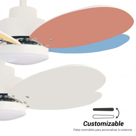 Ventilateur de plafond LED Rainbow S Multicolor CCT Dim (18W)