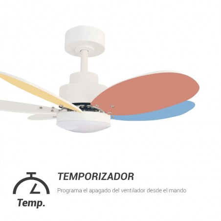 Ventilateur de plafond LED Rainbow S Multicolor CCT Dim (18W)