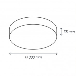 Plafonnier d'exterieur LED Gelys Rond (30W)
