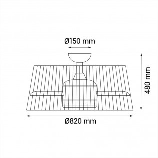 Ventilateur de plafond LED Gema CCT Dim (18W)