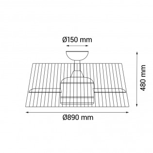 Ventilateur de plafond LED Terra CCT Dim (18W)