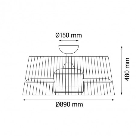 Ventilateur de plafond LED Terra CCT Dim (18W)