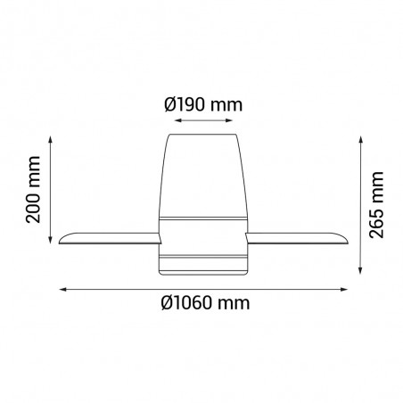 Ventilateur de plafond LED Taro CCT Dim (24W)