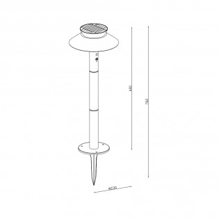 Balisé de exterieur LED Justina Solar (5W)
