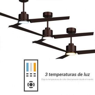 Ventilateur de plafond LED Anne Brun CCT Dim (20W)