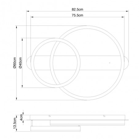 Plafónnier LED Augusto RGB CCT (50W)
