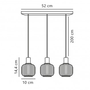 Lampe de suspension Milford Mini (3 lumieres)