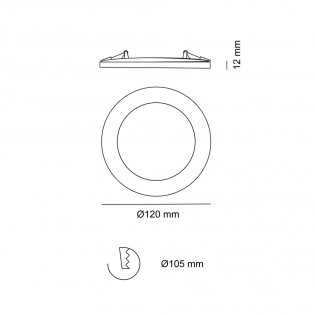 Encastré de plafond à LED Know Rond Blanc (6W)