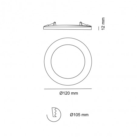 Encastré de plafond à LED Know Rond Blanc (6W)