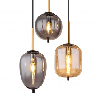 Lámpe a suspension Blacky Mix (6 lumieres)