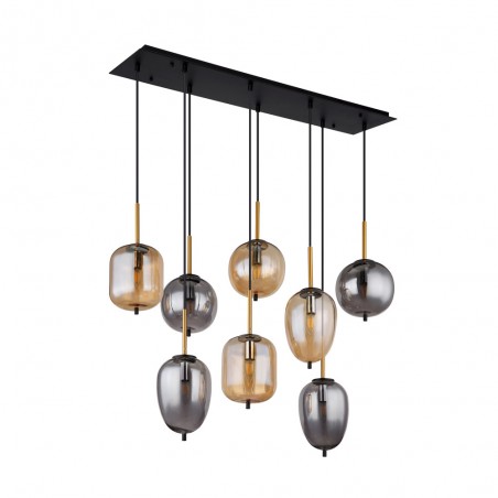 Lámpe a suspension Blacky Mix (8 lumieres)