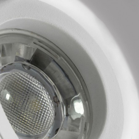Luminaire encastrable HELIUM 1 lumière, inclinaison 30º et orientable 360º, rond avec finition blanc.