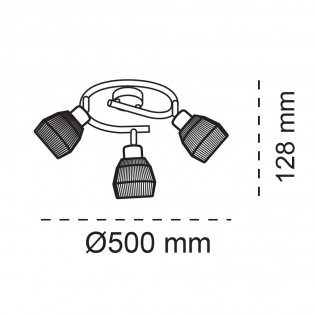 Plafonnier Krabi (3 lumières)