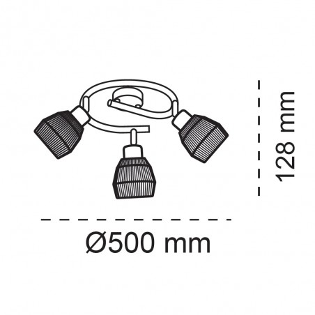 Plafonnier Krabi (3 lumières)