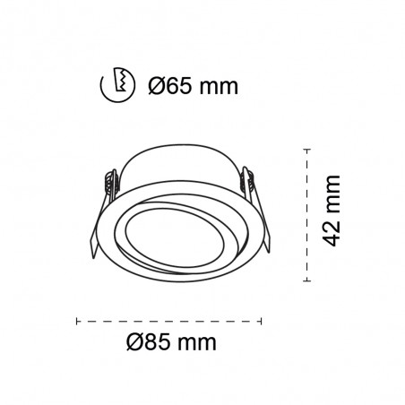 Encastré de plafond basculant Acuario