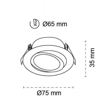 Encastré de plafond basculant Acuario Mini