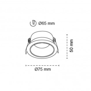 Encastré de plafond orientable Domino