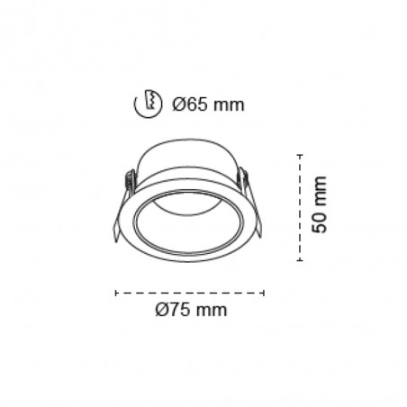 Encastré de plafond orientable Domino