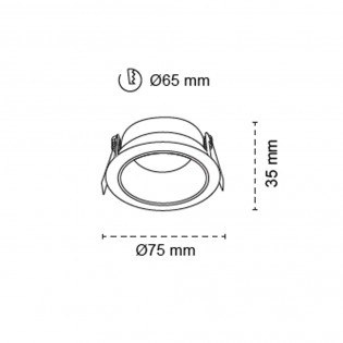 Encastré de plafond Domino IP65