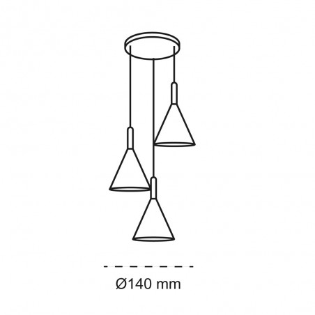Lampe suspendue Cala (3 lumières)