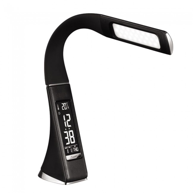 Lampe de bureau LED avec horloge Pipo Noir (5W)