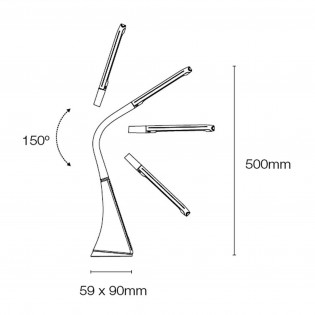 Lampe de bureau LED avec horloge Pipo Brun (5W)