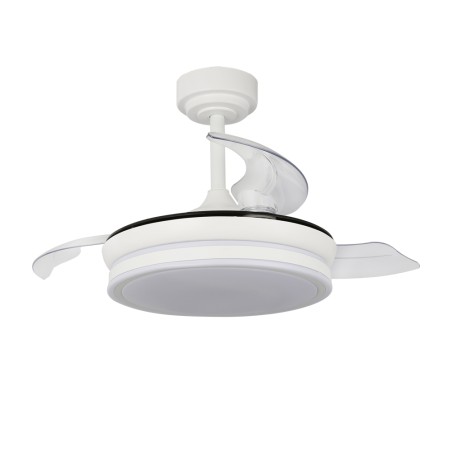 Ventilateur à LED avec pales rétractables Ilsa Mini Blanc CCT (35W)