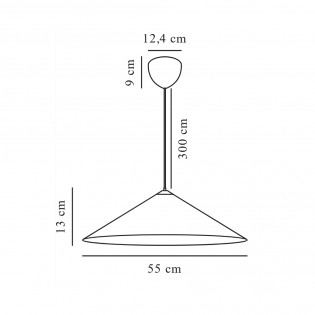 Lampe de plafond Hill 55