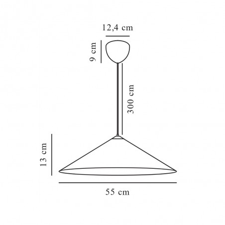 Lampe de plafond Hill 55