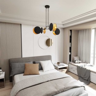 Lámpe de plafond Letiva Noir (4 lumieres)