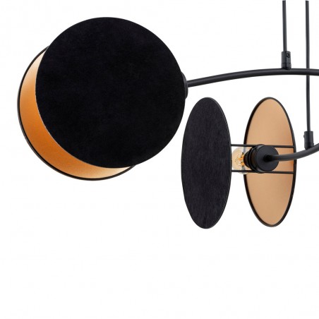 Lámpe de plafond Letiva Noir (4 lumieres)