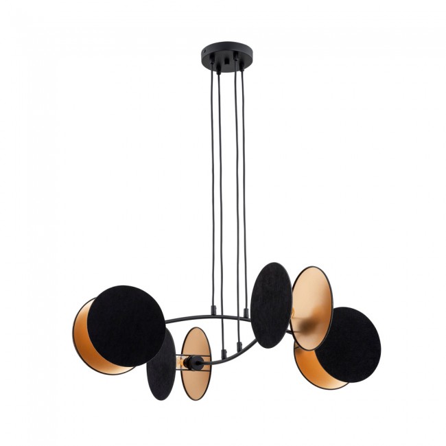 Lámpe de plafond Letiva Noir (4 lumieres)