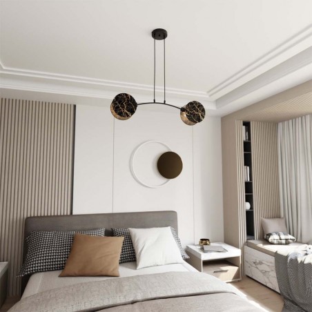 Lámpe de plafond Letiva Mármol (2 lumieres)