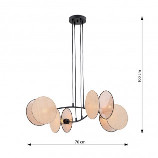 Lámpe de plafond Letiva Natural (4 lumieres)