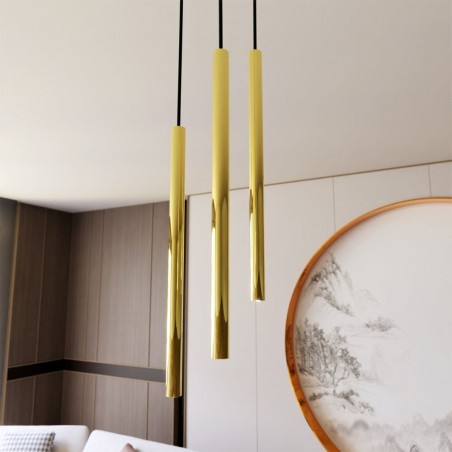 Lámpe de plafond Selter Premium Or (3 lumieres)
