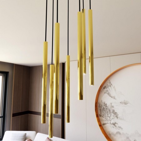 Lámpe de plafond Selter Premium Or (7 Lumieres)
